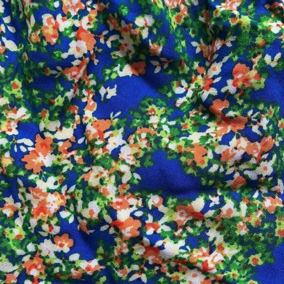 TRÈS BIEN MULTICOLOR DITSY FLORAL PRINT ELASTIC WAIST CULOTTES SHORTS SIZE S - Picture 7 of 7